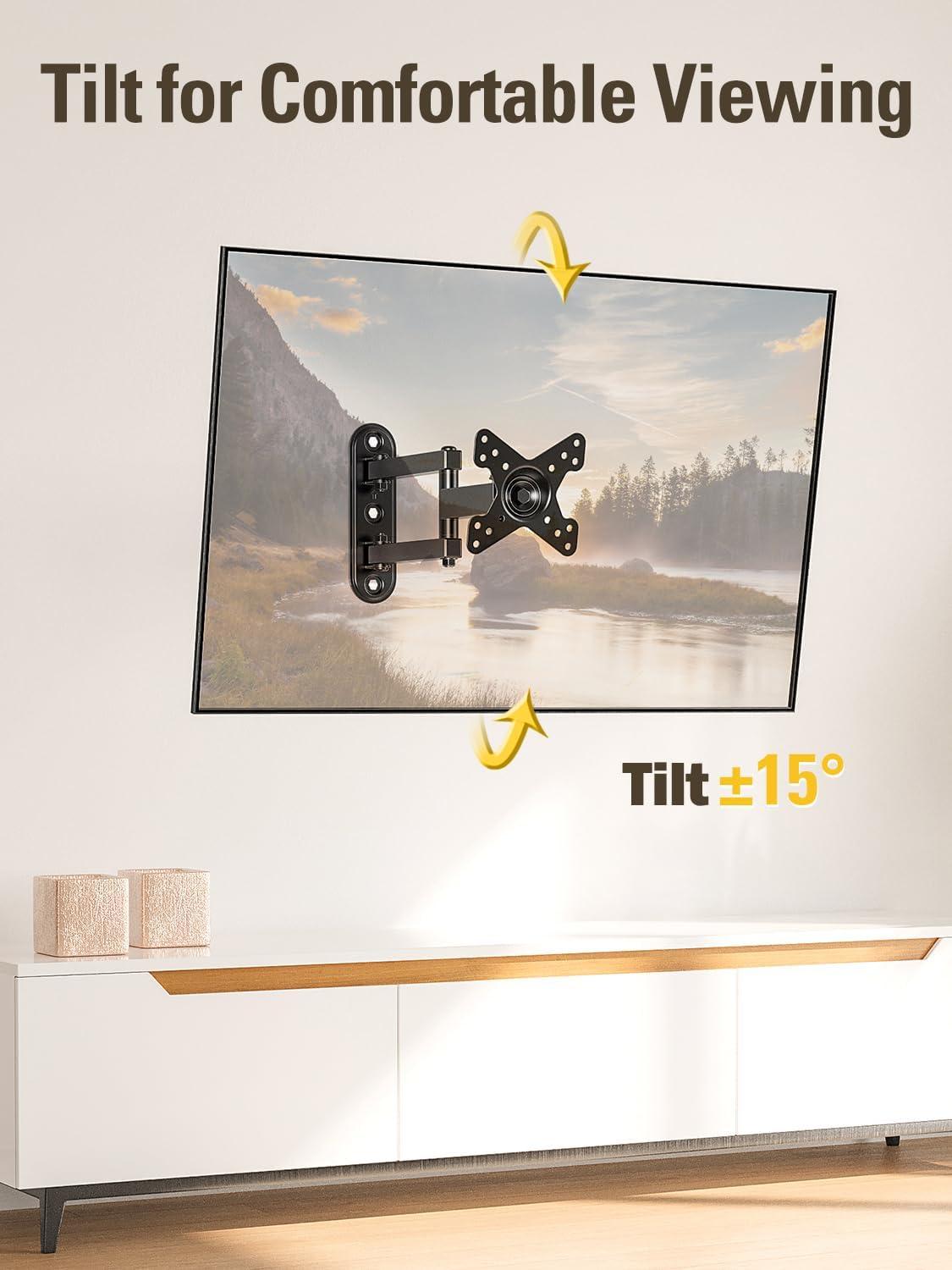 imageMounting Dream UL Listed Full Motion Monitor Wall Mount TVs Bracket for 1026 Inch LED LCD Flat Screen TV and Monitor TV Mount with Swivel Articulating Arm Up to VESA 100x100mm and 33LBS MD24631026 TV