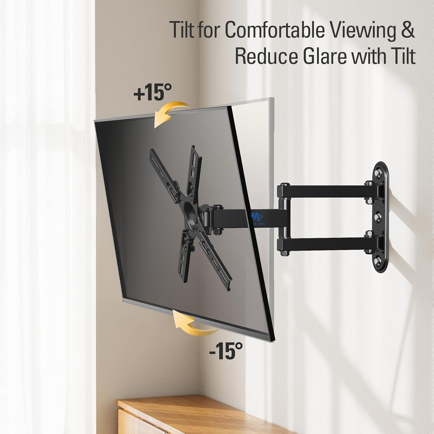 imageMounting Dream UL Listed Full Motion Monitor Wall Mount TVs Bracket for 1026 Inch LED LCD Flat Screen TV and Monitor TV Mount with Swivel Articulating Arm Up to VESA 100x100mm and 33LBS MD24631739 TV