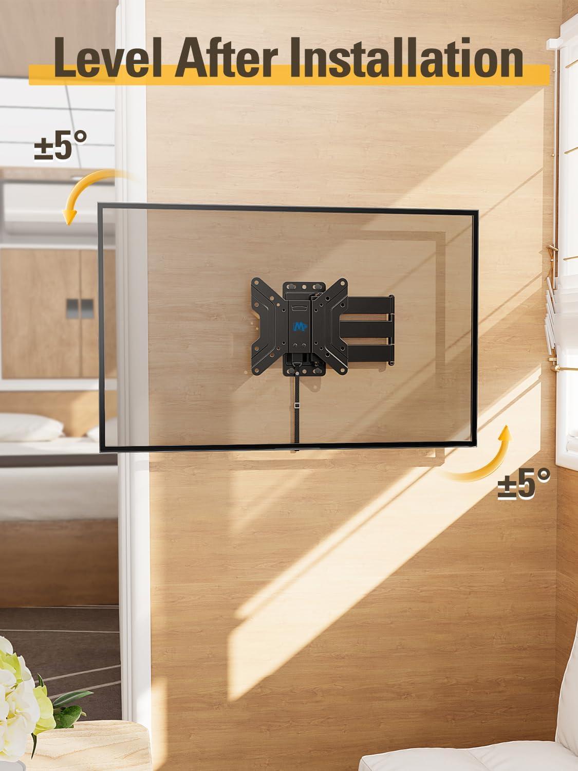 imageMounting Dream UL Listed Lockable RV TV Mount for Most 1743 inch TV RV Mount for Camper Trailer Motor Home Boat Truck Full Motion Unique One Step Lock RV TV Wall Mount VESA 200mm 44 lbs MD2210