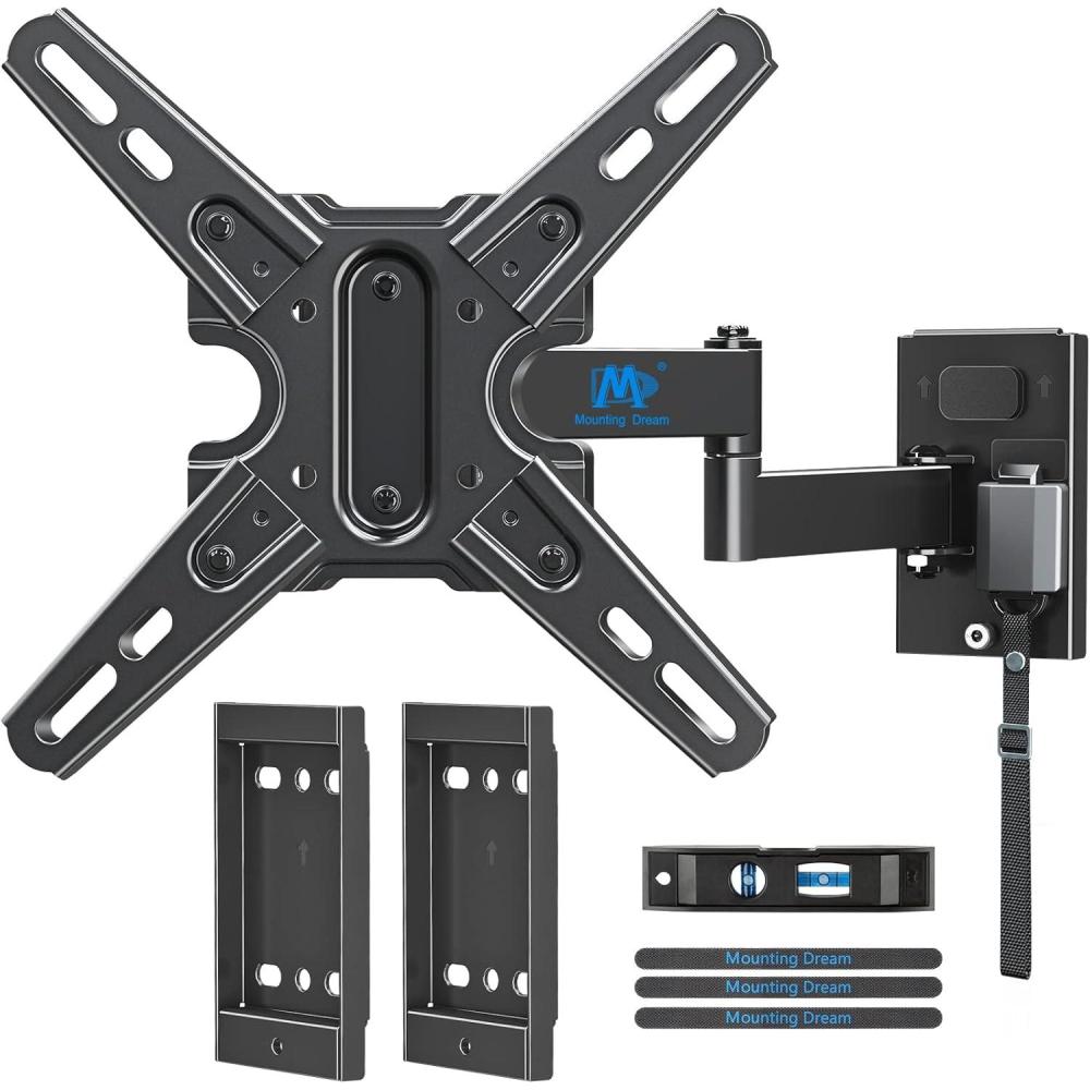 imageMounting Dream UL Listed Lockable RV TV Mount for Most 1343 inch TV RV Mount for Camper Trailer Motor Home Full Motion TV Wall Mount Quick Release with Dual Wall Plates VESA 200mm 22 lbs MD2212