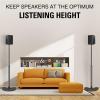 imageMounting Dream Height Adjustable Speaker Stands Mounts One Pair Floor Stands Heavy Duty Base Extendable Tube 11 LBS Capacity Per Stand MAX 39quot Height Adjustment MD5401 Speakers Not Included