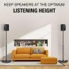 imageMounting Dream Speaker Stands Pair Max 39quot Height Adjustable Heavy Duty Base 11 lbs Capacity Each Set of 2 Universal Floor Stands