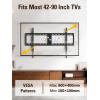 imageMounting Dream TV Mount Fixed for Most 4284 Inch Flat Screen TVs TV Wall Mount Bracket up to VESA 600 x 400mm and 132 lbs  Fits 16quot18quot24quot Studs  Low Profile and Space Saving MD2163K4290 TV