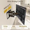 imageMounting Dream TV Wall Mount UL Listed Full Motion Mount Bracket for 4284 Inch Flat Screen TVs Swivel Articulating Dual Arms Max VESA 600x400mm 100 LBS Loading Fits 16 Inches Wood Studs MD2296