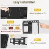 imageMounting Dream TV Wall Mount UL Listed Full Motion Mount Bracket for 4284 Inch Flat Screen TVs Swivel Articulating Dual Arms Max VESA 600x400mm 100 LBS Loading Fits 16 Inches Wood Studs MD2296