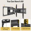 imageMounting Dream TV Wall Mount for 3265 Inch TelevisionMount with Swivel and Tilt Full Motion Bracket with Articulating Dual Arms Fits 16inch Studs Max VESA 400X400 mm 99lbs MD2581Black