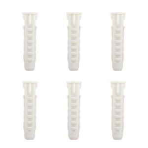 imageConcrete Wall Anchors for TV Wall Mount Installation Suitable for Concrete Wall or Brick Wall Installation Plastic Anchor Bolts 10X50mm White 6pcs MD5751 by Mounting Dream