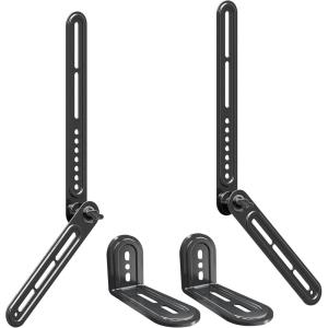 imageMounting Dream Soundbar Bracket Sound Bar TV Mount Designed for TVs with Protruded Bottom on Back  Holds Up to 15 lbs  with Adjustable Arm and LShaped Bracket for Mounting Above Under TVs MD5421