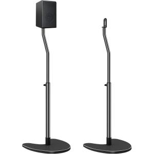 imageMounting Dream Speaker Stands Pair Max 39quot Height Adjustable Heavy Duty Base 11 lbs Capacity Each Set of 2 Universal Floor Stands