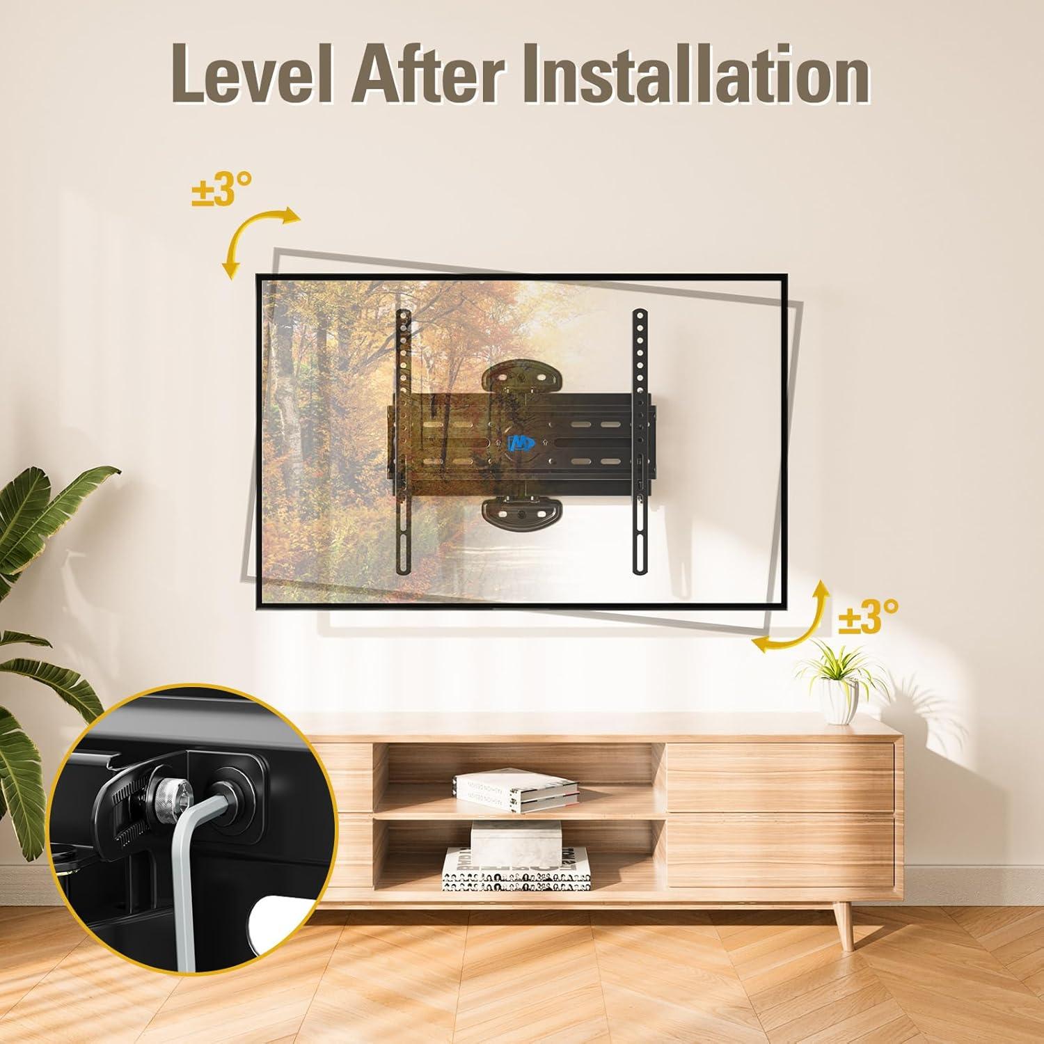 imageMounting Dream TV Mount Bracket Full Motion TV Wall Mounts for 2655 Inch LED LCD Plasma Flat Screen TV Wall Mount with Swivel Articulating Dual Arms TV Bracket up to VESA 400x400mm 99 LBS MD2379